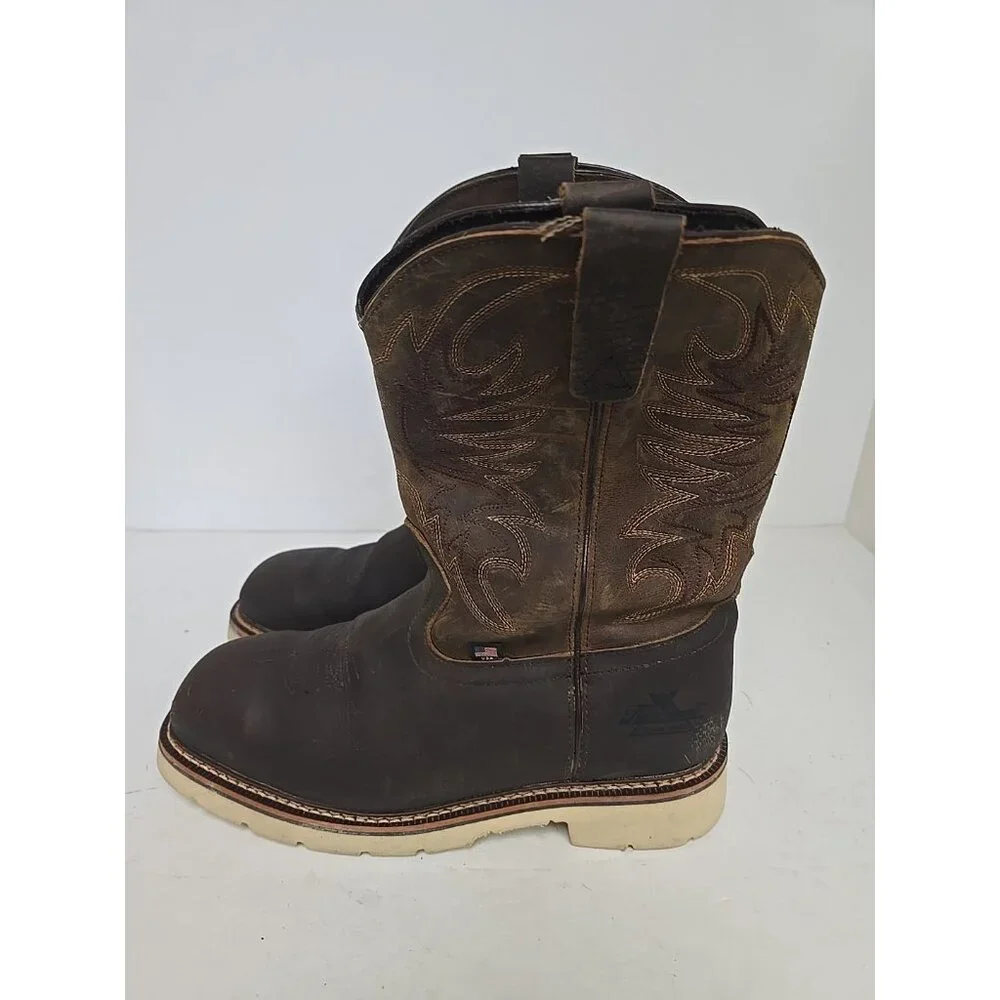 Thorogood Men's 11 "Steel Toe Western Wellington 804-4331 (U.S.A.) Brown 9.5 2E - Picture 4 of 7